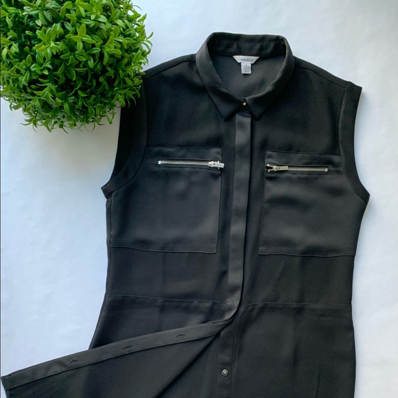 Like new ! Calvin Klein black mini shirt dress - Picture 2 of 14